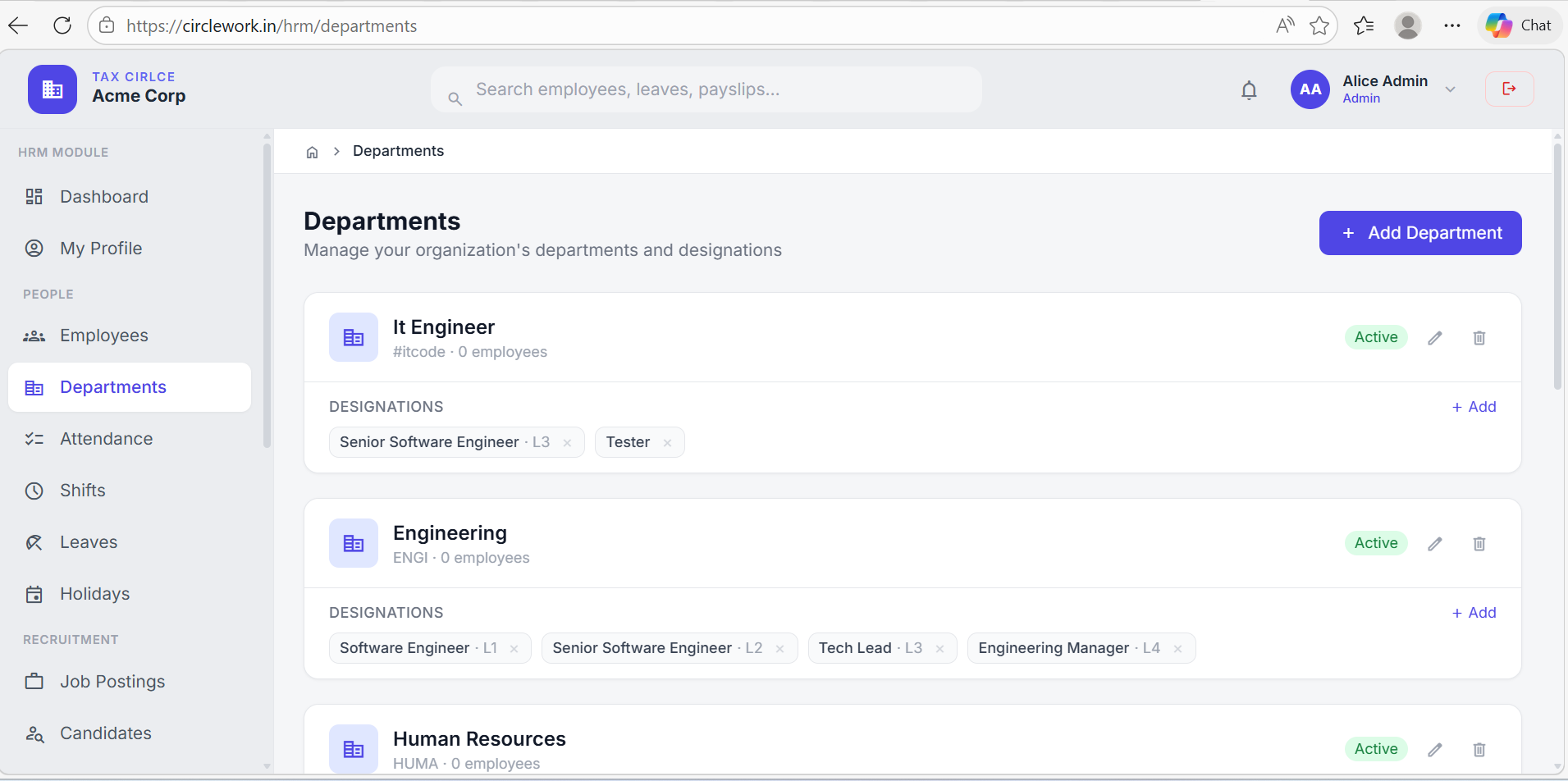Departments