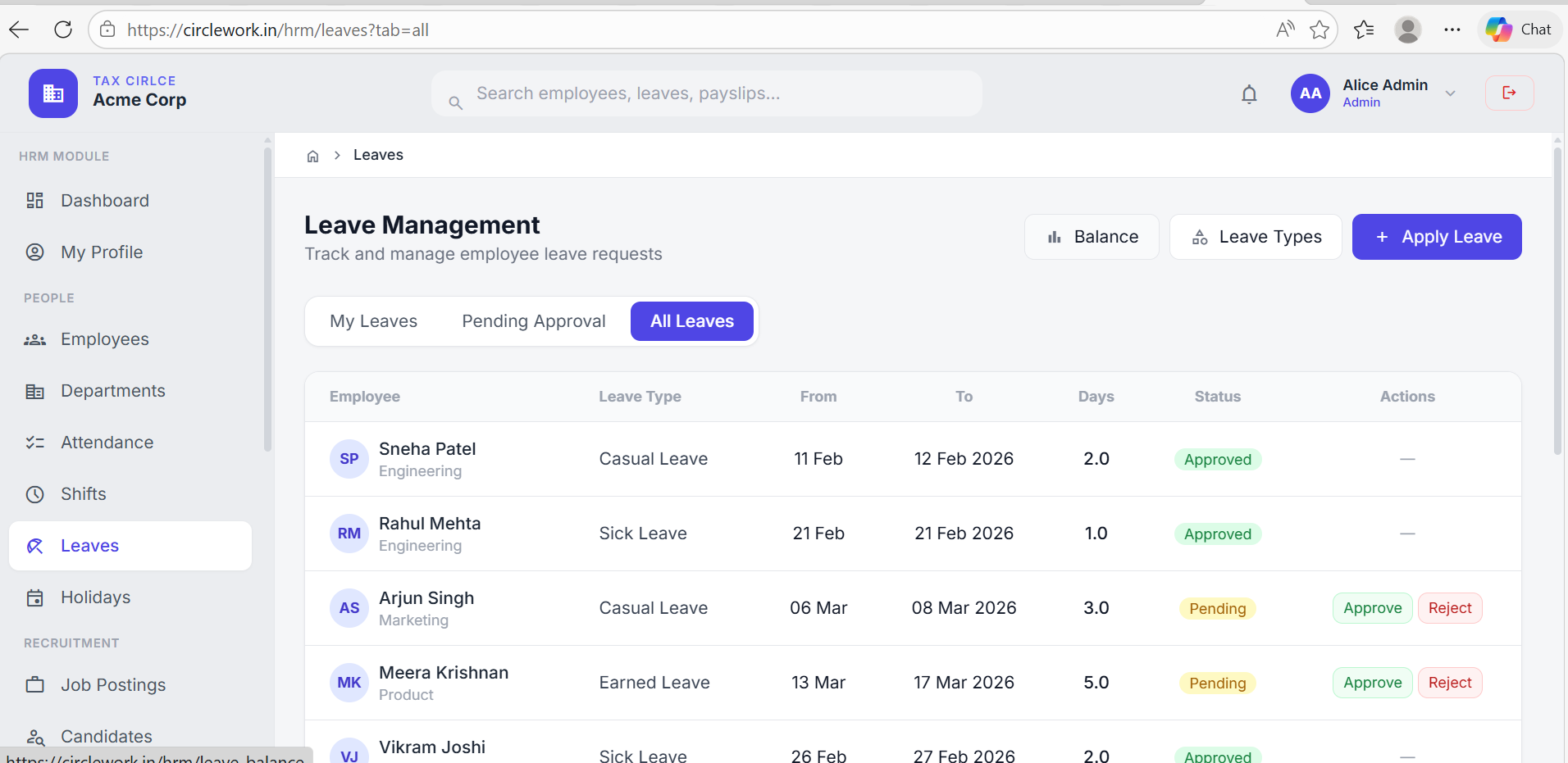 Leave Management