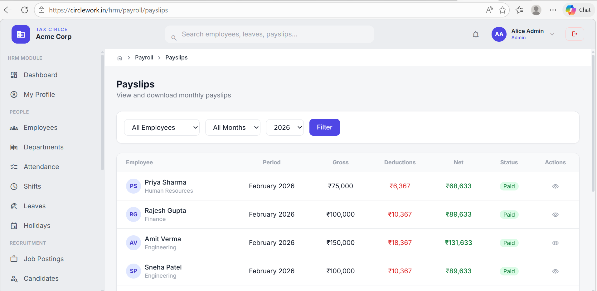Payslips